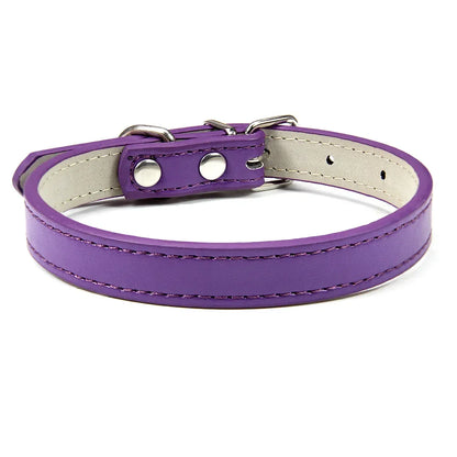 Soft Leather Solid Collar