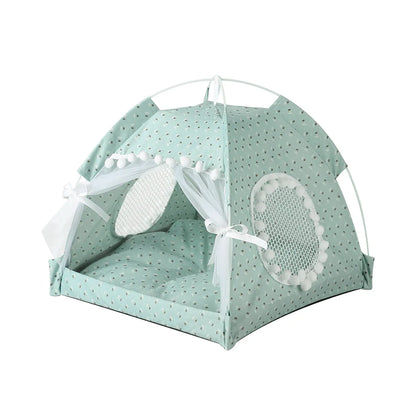 Floral Foldable Pet Tent House