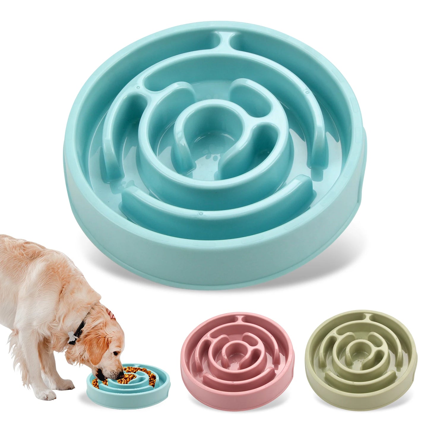 Fun Non-Slip Dog Slow Feeder Bowl