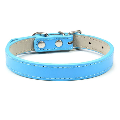 Soft Leather Solid Collar