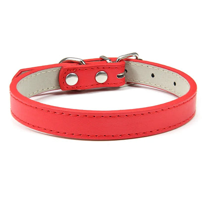 Soft Leather Solid Collar