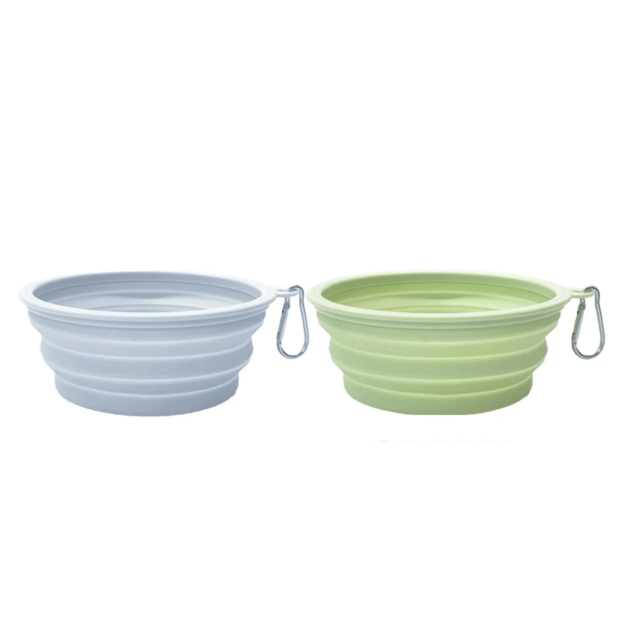 2PCS Collapsible Silicone Bowls with Carabiner