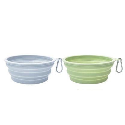 2PCS Collapsible Silicone Bowls with Carabiner