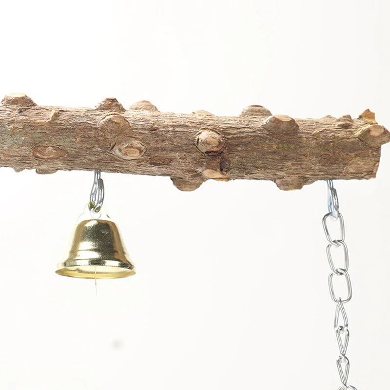 Double-Layer Parrot Stand Pole