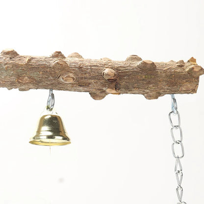 Double-Layer Parrot Stand Pole