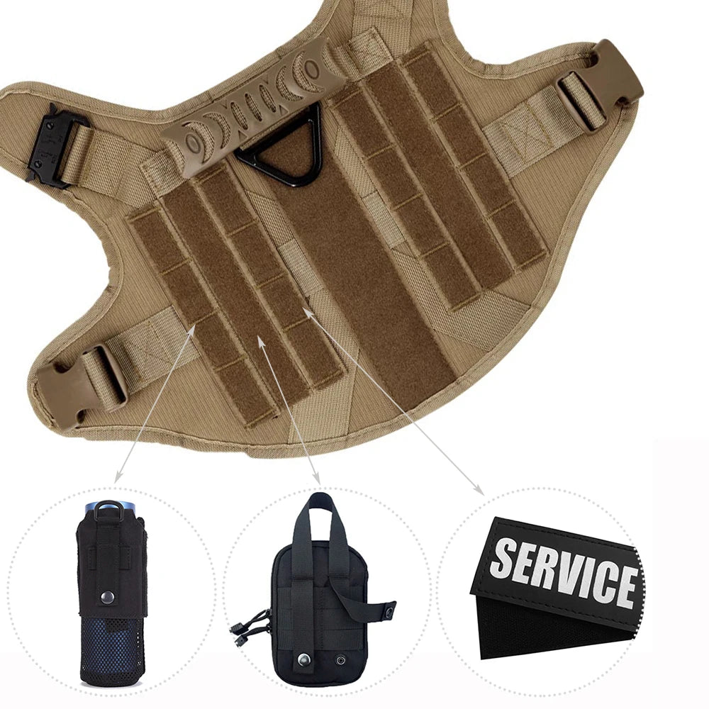 Military Tactical Dog Harness Set 3