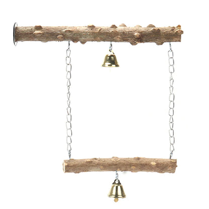 Double-Layer Parrot Stand Pole