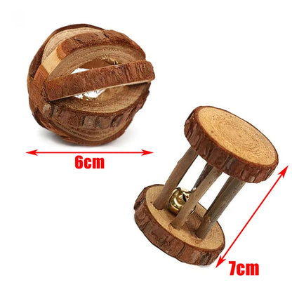 Wooden Roller Chew Toy