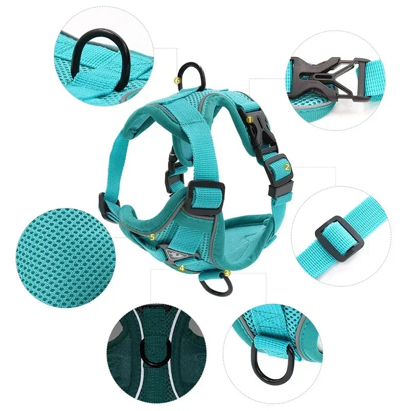 No-Pull Reflective Harness Set