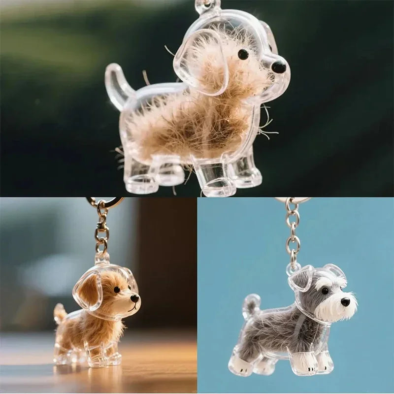 Dog Hair Storage Pendant Keychain 1