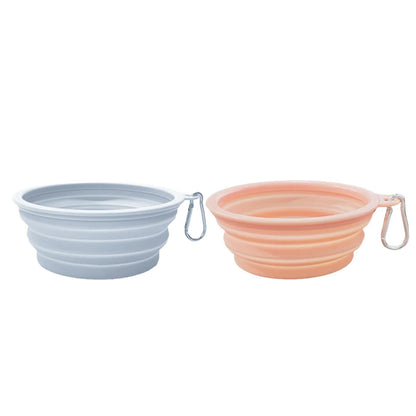 2PCS Collapsible Silicone Bowls with Carabiner