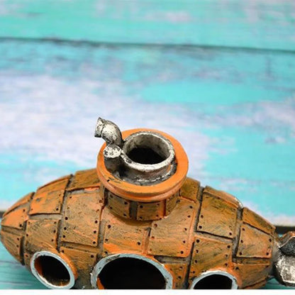 Resin Submarine Aquarium Cave
