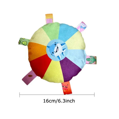 Rainbow Plush Dog Frisbee Toy