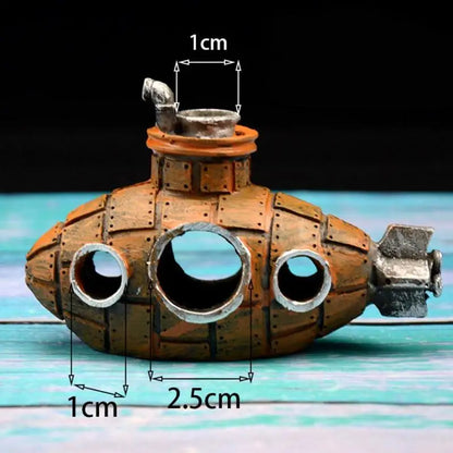 Resin Submarine Aquarium Cave