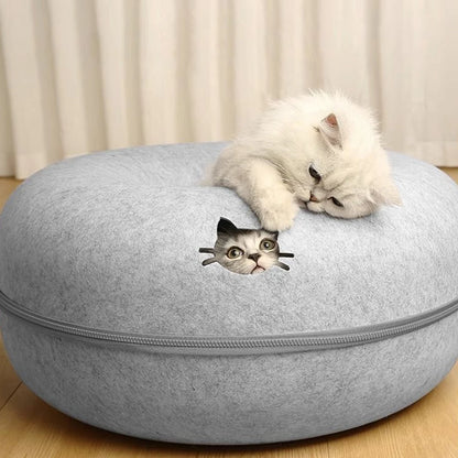 Felt Donut Cat Bed 1