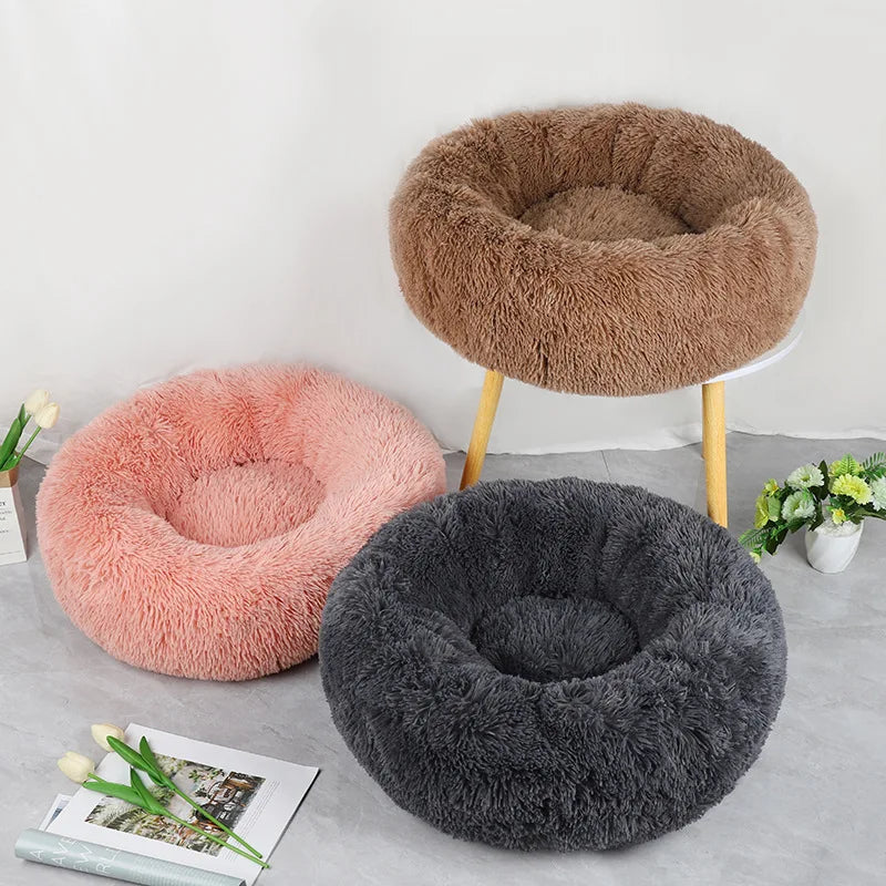 Round Plush Bed