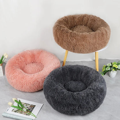 Round Plush Bed