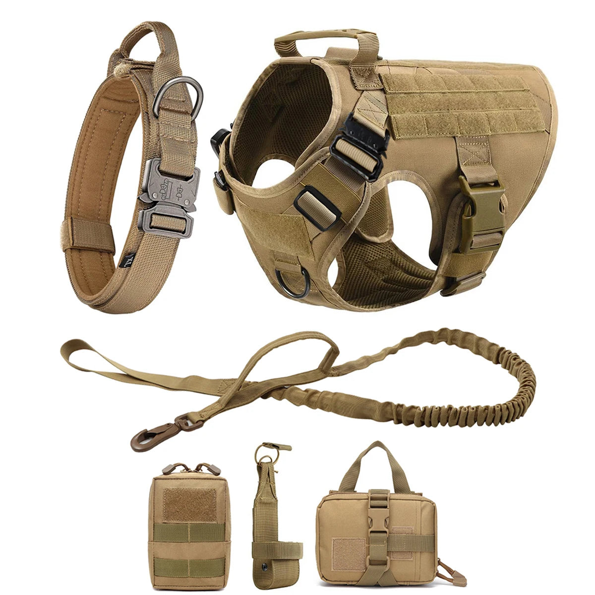 Military Tactical Dog Harness Set 4